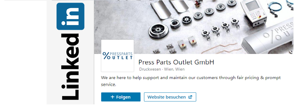 Pressparts Outlet is now on LinkedIn